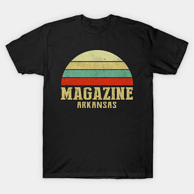 Magazine Arkansas Vintage Retro Sunset T-Shirt by Curry G